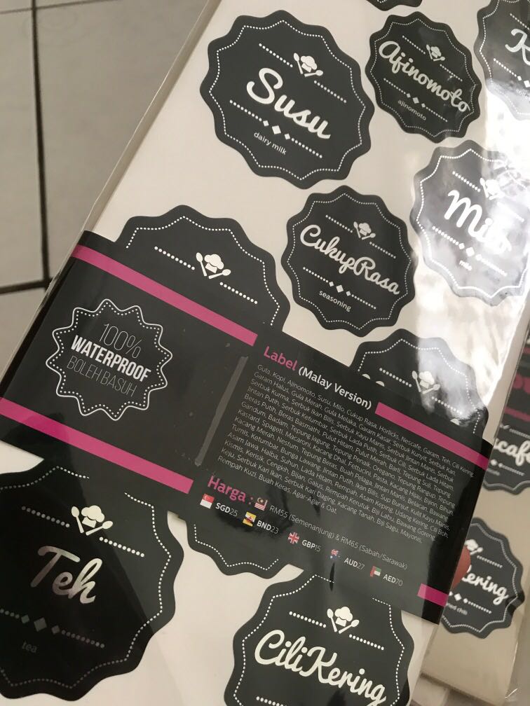sticker label dapur, TV & Home Appliances, Kitchen Appliances, Hobs ...