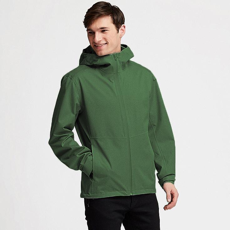 Uniqlo Blocktech Jaket Parka Pria Waterproof