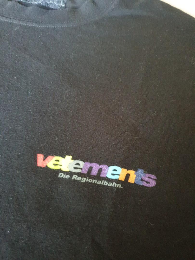 Vetements die discount regionalbahn hoodie
