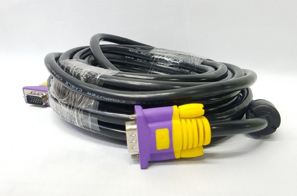 Vga Cable Male To Male Connector 10 Meters Electronics Computer Parts Accessories On Carousell