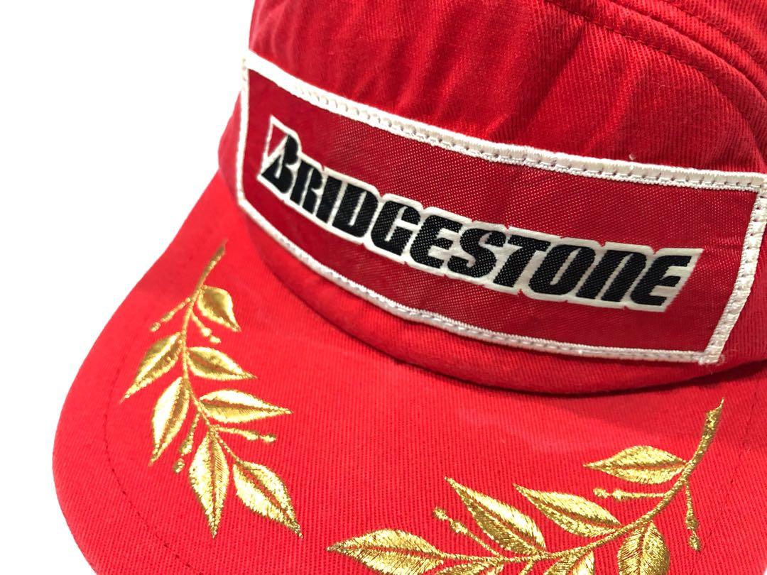 Vtg Bridgestone Motorsport Hat Car Racing Script Logo Golf Baseball Trucker  Cap