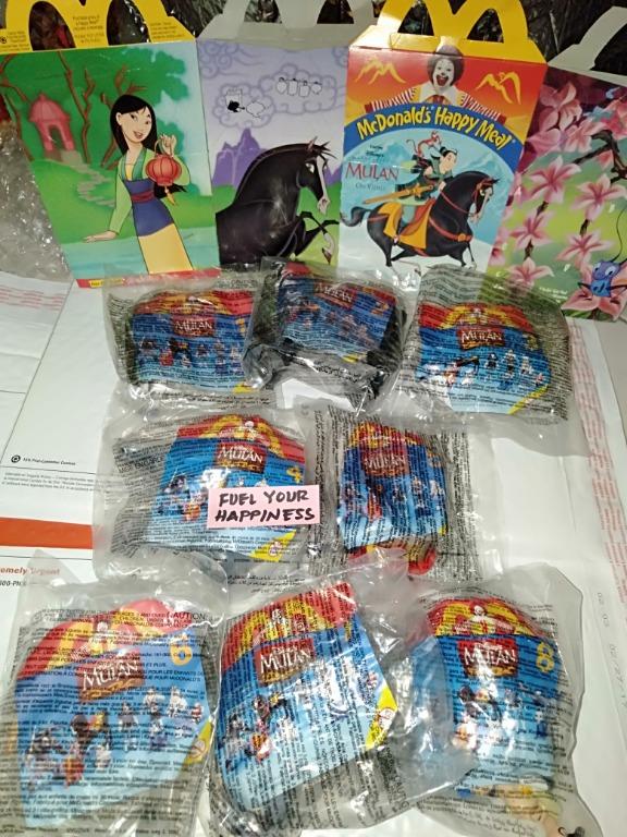 RARE! Details about   VTG 1998 Walt Disneys Mulan McDonalds Happy Meal Toys Display ALL 8 TOYS 