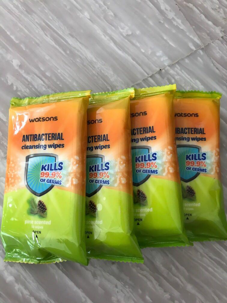 Watsons antibacterial wipes, Beauty & Personal Care, Sanitisers & Disinfectants on Carousell