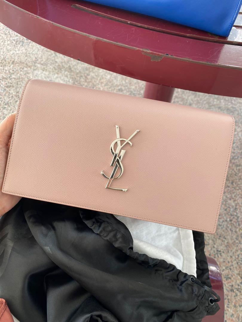 Light pink ysl clutch clearance