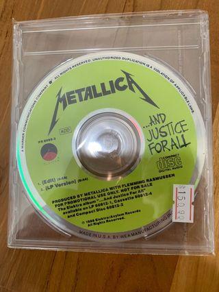 METALLICA AND JUSTICE FOR ALL USA CD PROMO FIRST PRESSING SUPER RARE