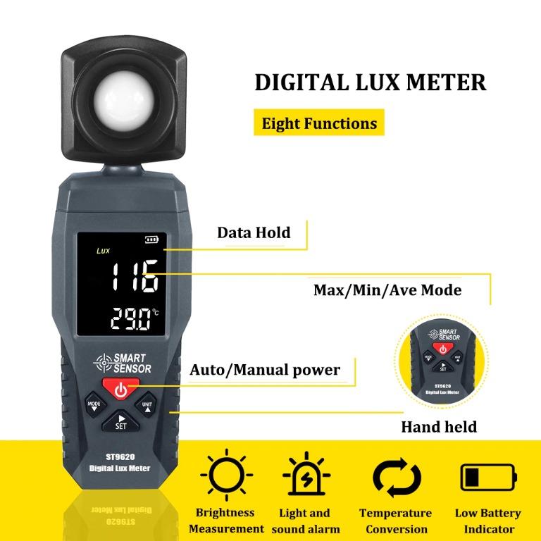 2020 New Digital Lux meter Light Meter 3 Range Photometer Light