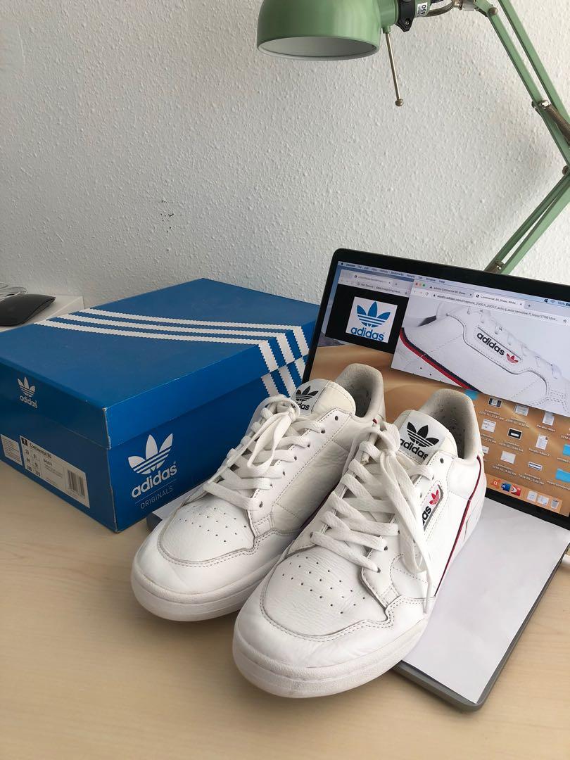 Adidas Continental 80 White US 10 UK 9. 5 Men s Fashion Footwear Sneakers on Carousell
