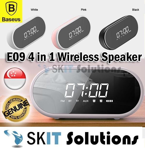 Baseus E09 4in1 Wireless Speaker Bluetooth Alarm Clock Radio Electronics Audio On Carousell