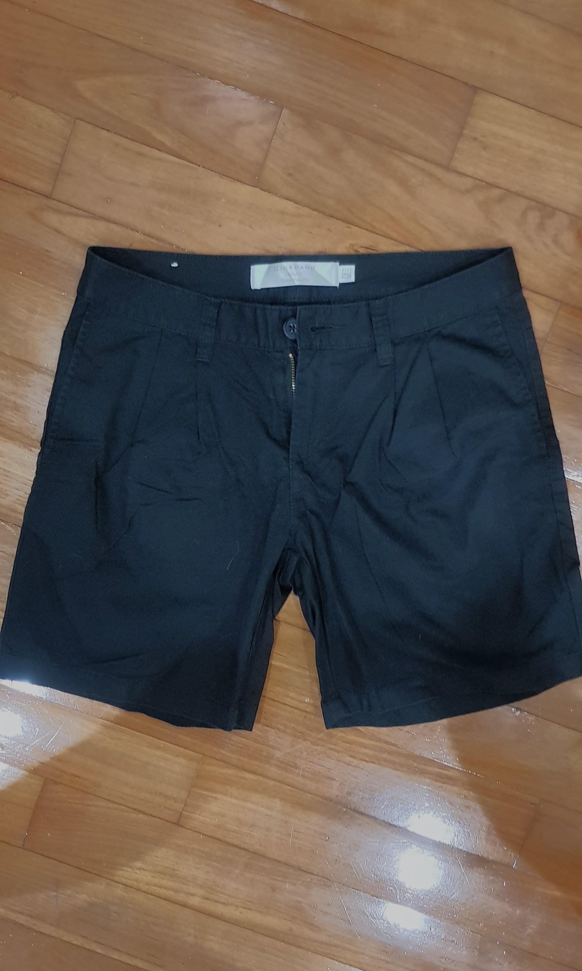 black khakis shorts