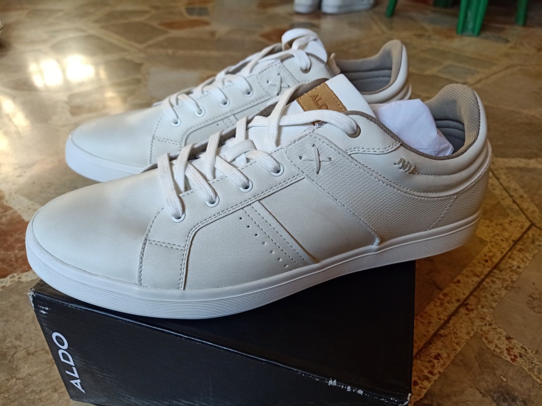 aldo white leather sneakers