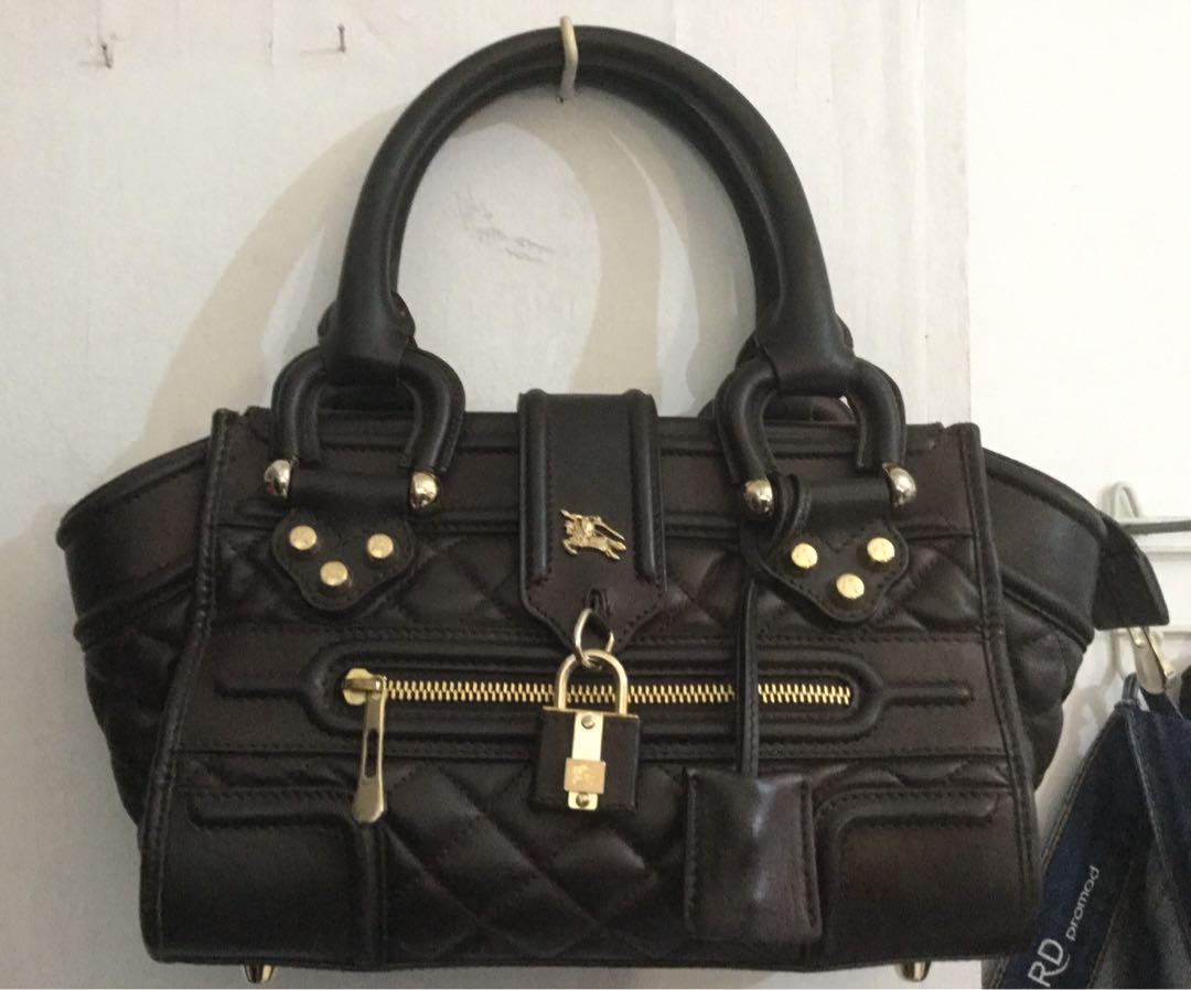 burberry black leather purse