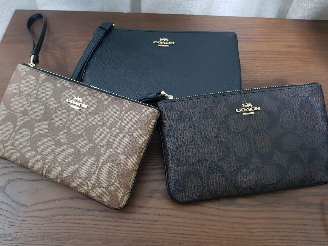 Coach zipper top pouch