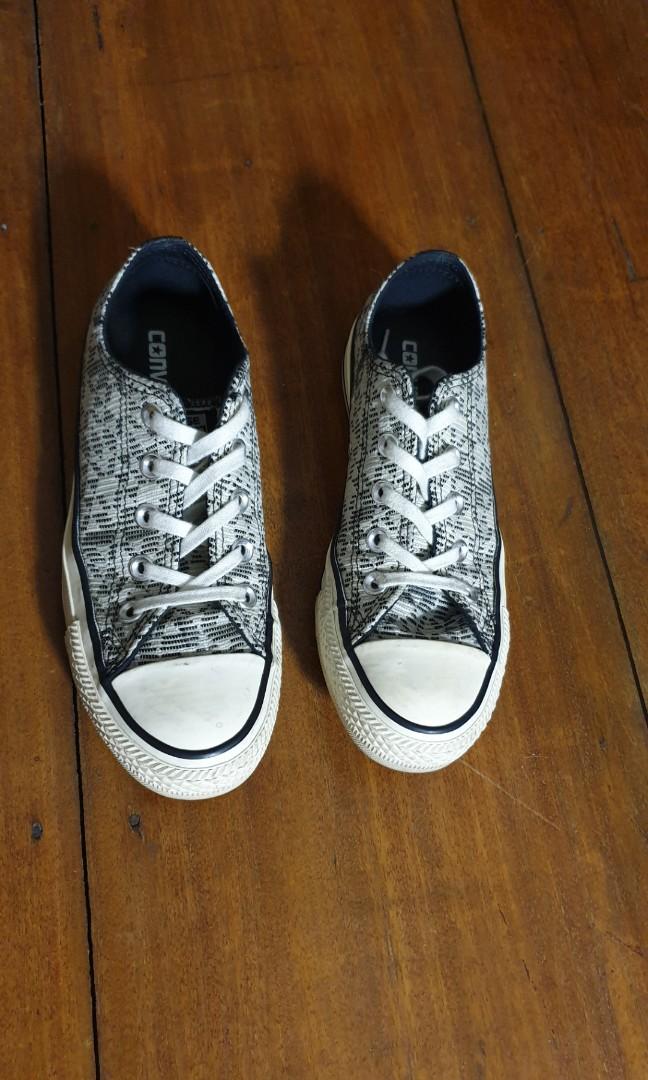 black and white pattern shoes