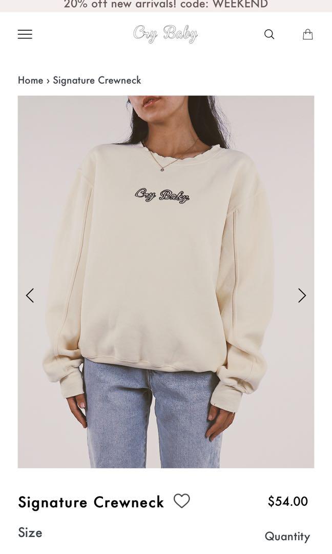 Crybaby crewneck clearance