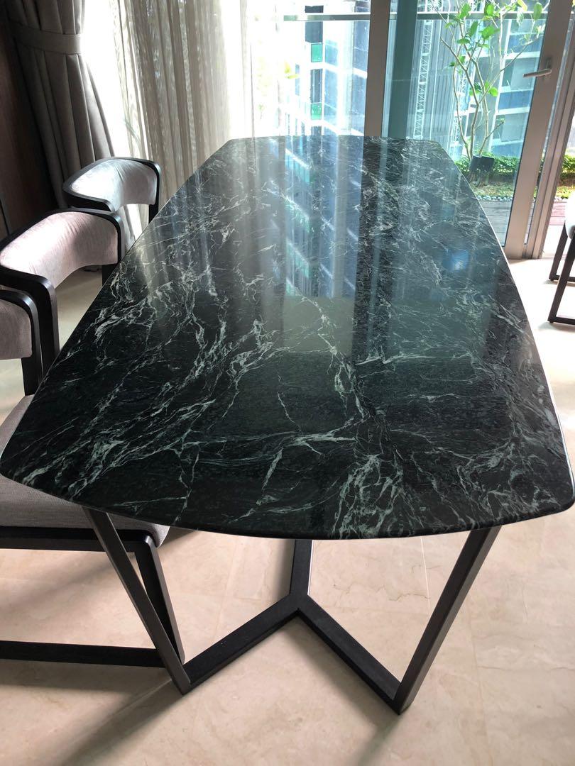Dining Table (Category: Tables & Sets) located in Singapore. Submitted by troydyer (Listing ID 279348137, Image 2). Description: Selling a brand new customized marble dining table. Similar design to Poliform’s Concorde dining table. Measurements are 204cm by 90cm. Just took delivery of this in December - selling at a loss as we require a bigger size table. Viewing and delivery can be arranged. Lowballers please stay away. Thanks! poliform Crate a
