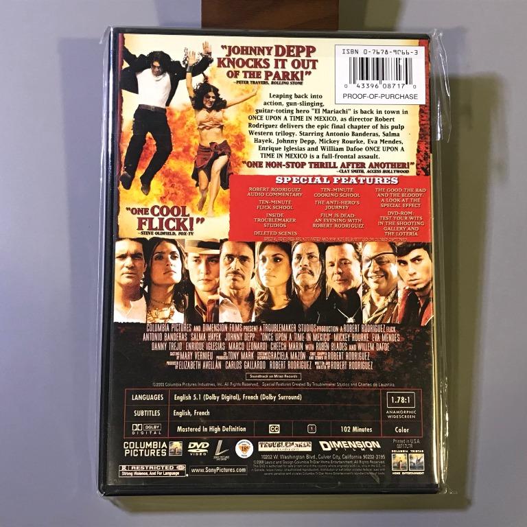 DVD - ONCE UPON A TIME IN MEXICO - JOHNNY DEPP, SALMA HAYEK, ANTONIO ...