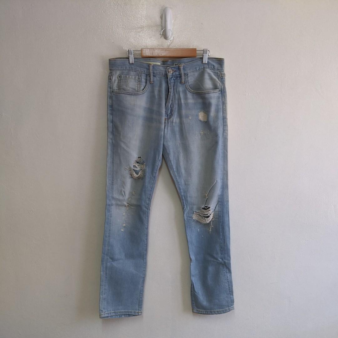 gap ripped jeans mens