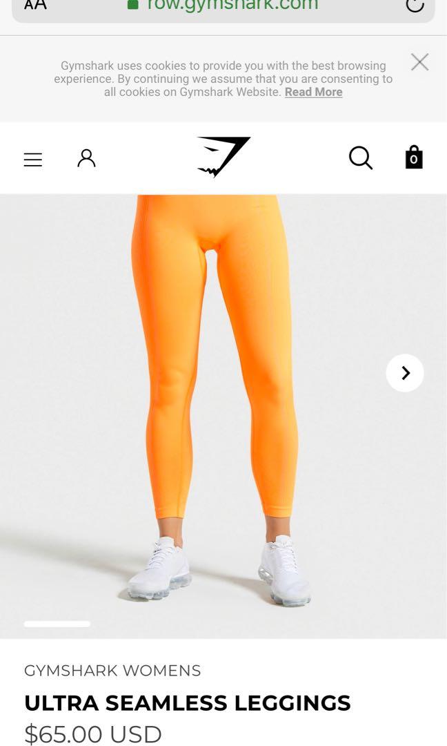 Gymshark Ultra Seamless Leggings - Orange, Women's Fashion, Activewear on  Carousell