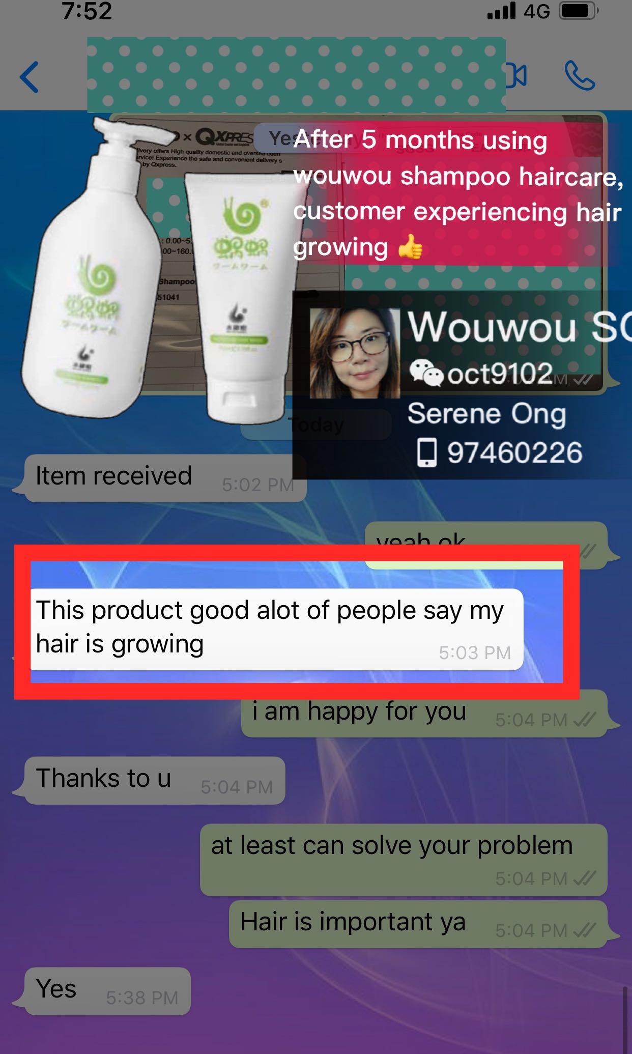 Wouwou Ginger Shampooo ✓Increase Hair growth ✓(Receding hairline /Forehead  Hairline) 💯Authentic QR code ✓Control hair fall ✓Repair/ Nourish✓ Proven  Results Everything Else on Carousell