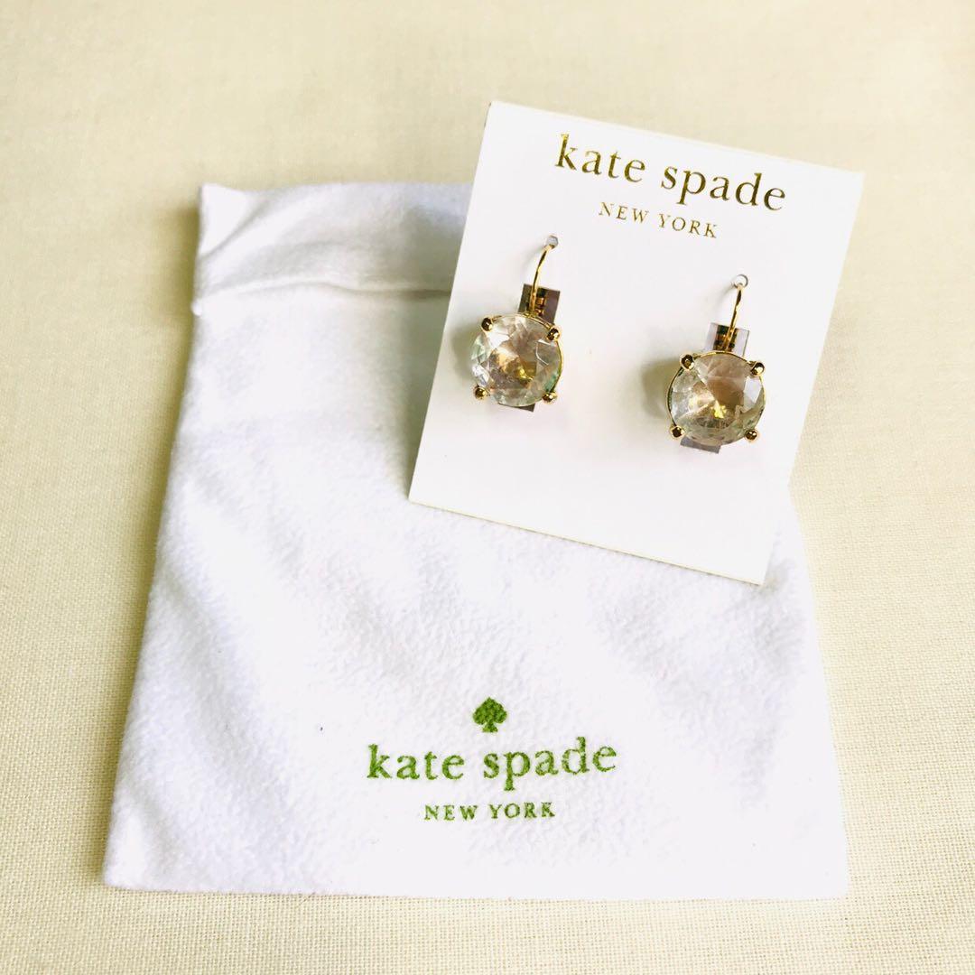 Kate Spade Earrings 14K Gold Filled Lever Lock, Luxury, Accessories on  Carousell