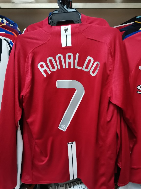 MANCHESTER UNITED 2007/2008 FINAL MOSCOW HOME LONGSLEEVE RONALDO