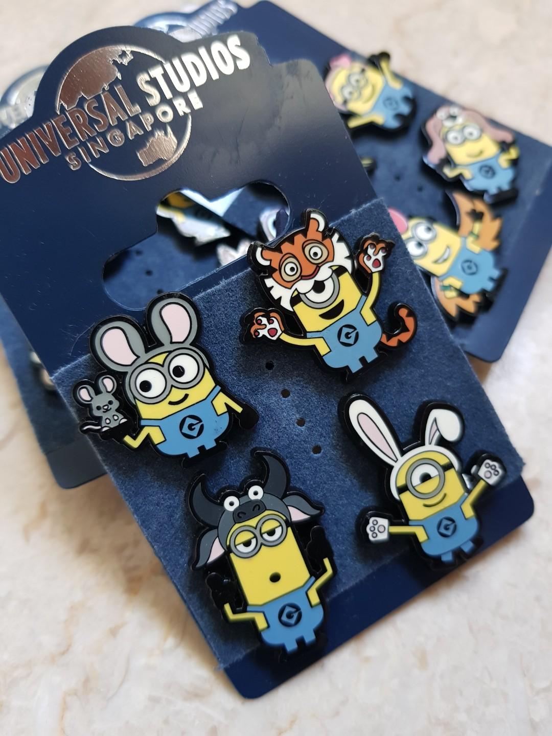Minion Enamel Pins (Chinese 12 Zodiac design) (from Universal Studios Singapore USS), Everything