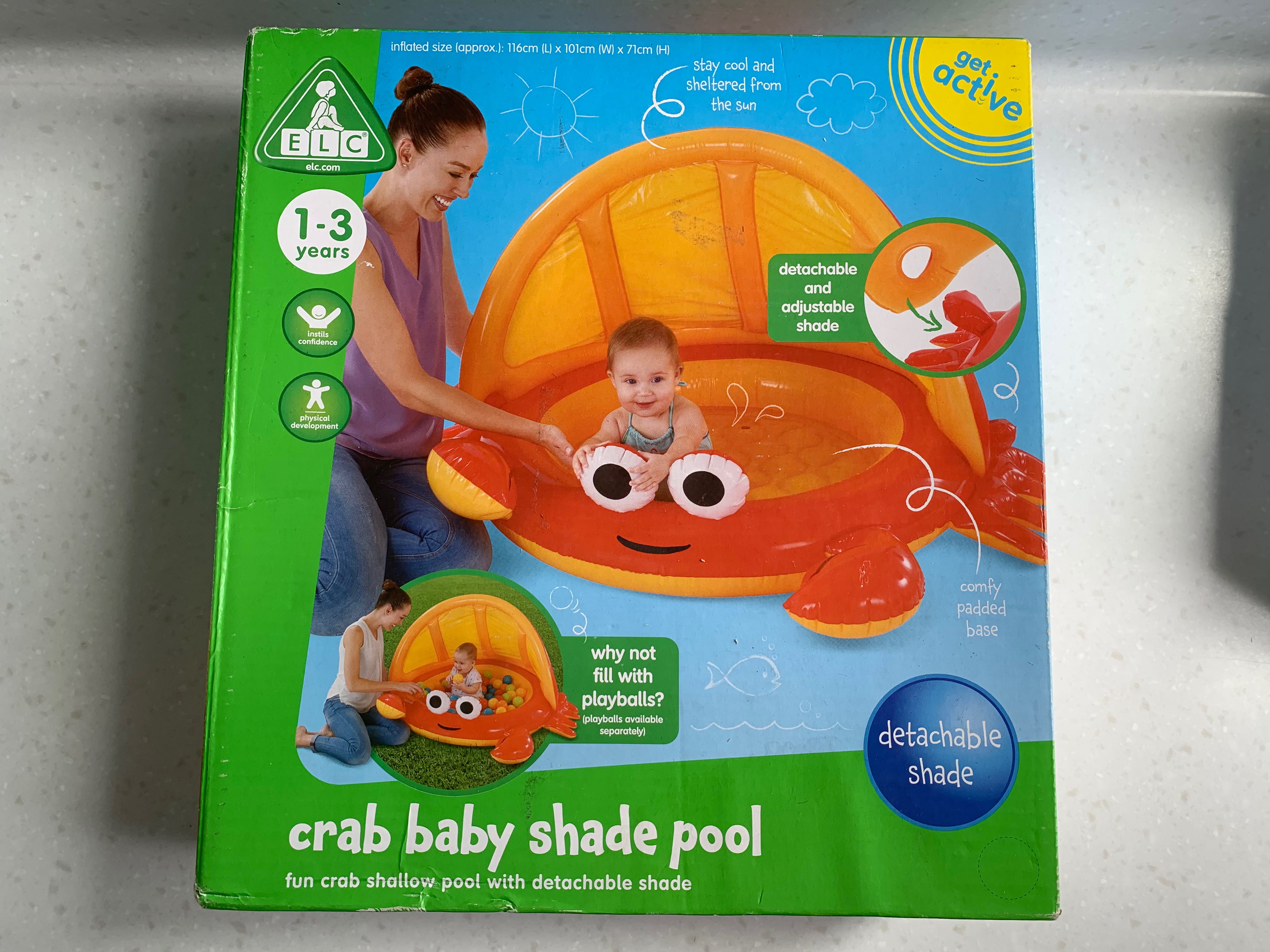 mothercare elc early learning centre crab baby shade swimming pool babies kids baby nursery kids furniture other kids furniture on carousell