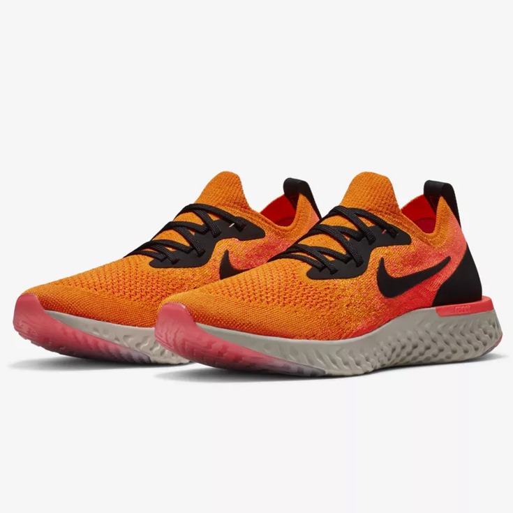 nike epic react black and orange