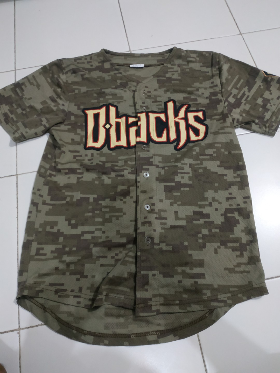Arizona Diamondbacks Dbacks Camo Camouflage Majestic MLB Jersey XL