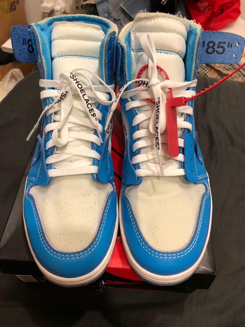 Off White X Nike Air Jordan 1 Unc Men S Fashion Footwear Sneakers On Carousell Off White X Nike Air Jordan 1 Unc Men S Fashion Footwear Sneakers On Carousell