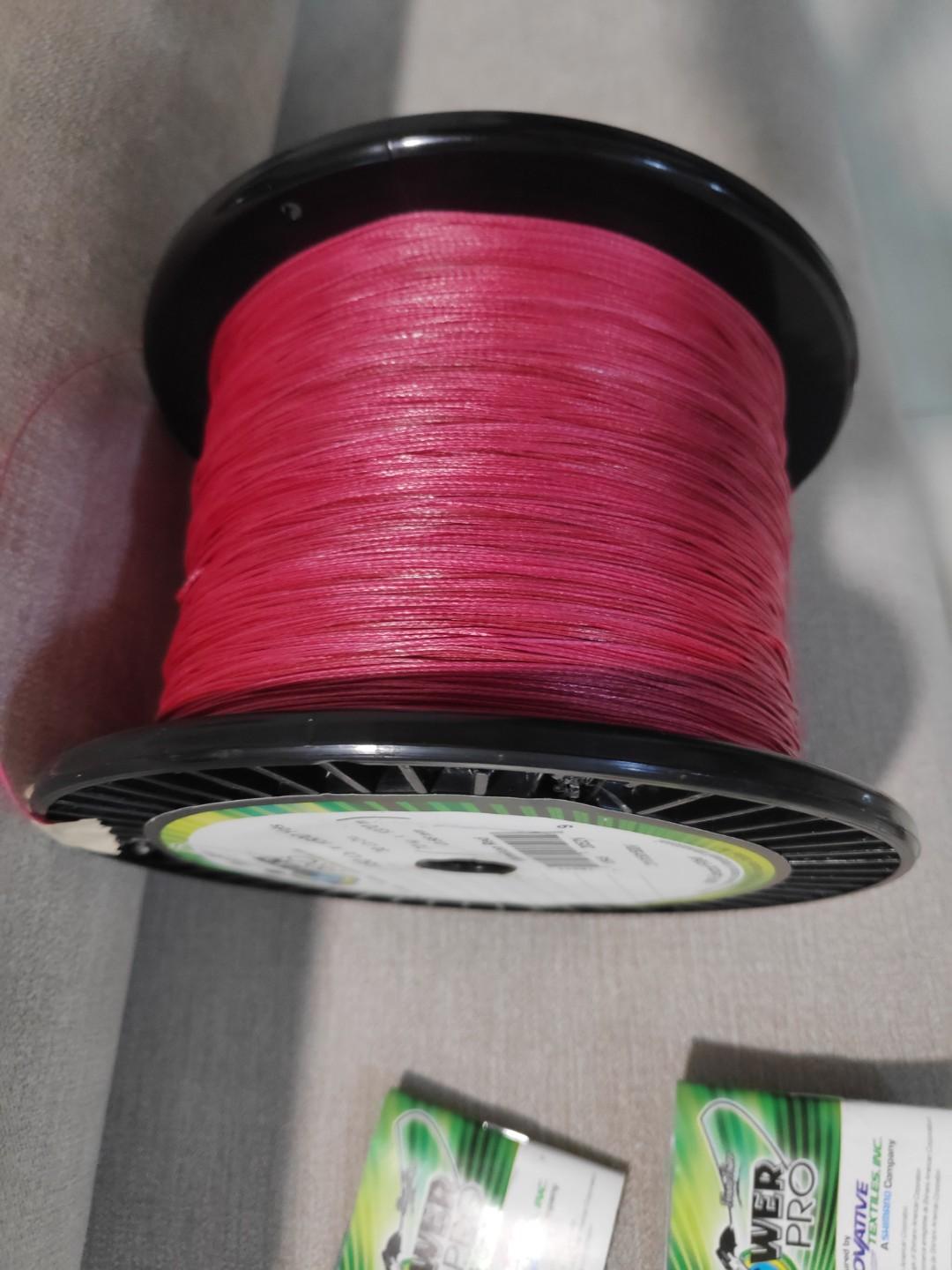 PowerPro Braided Spectra Fiber Line - Vermilion Red - 1500yds. 150lb.,  Sports Equipment, Bicycles & Parts, Parts & Accessories on Carousell