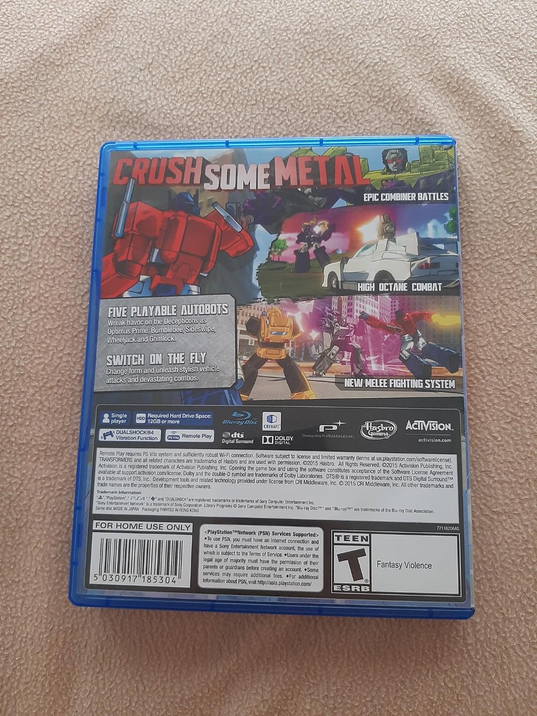 Ps4 Transformer Devastation, Video Gaming, Video Games, PlayStation on