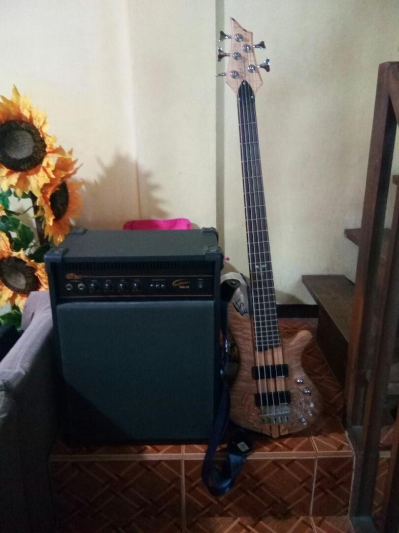 RJ Deluxe Bass Guitar 5String with 60W Bass Amplifier, Hobbies & Toys, Music & Media, CDs