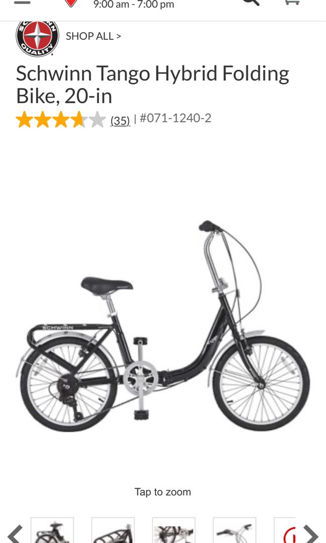 schwinn tango hybrid folding bike