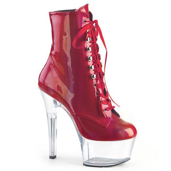 red pleaser boots