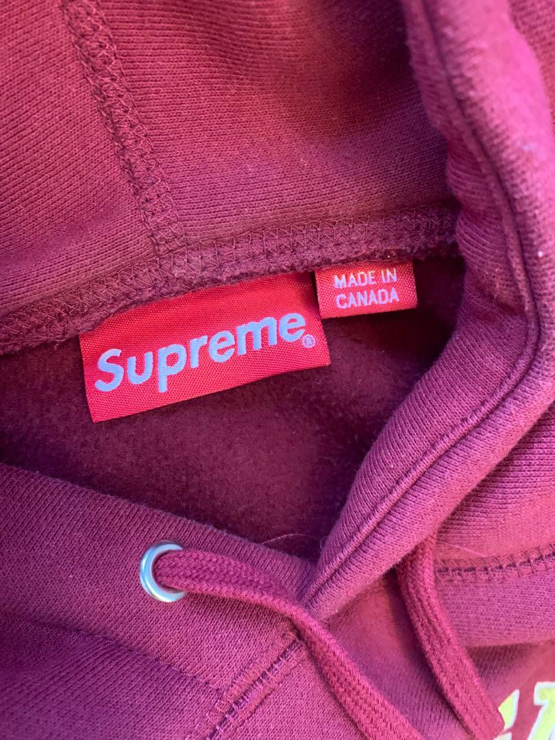 supreme centerpiece hoodie pink