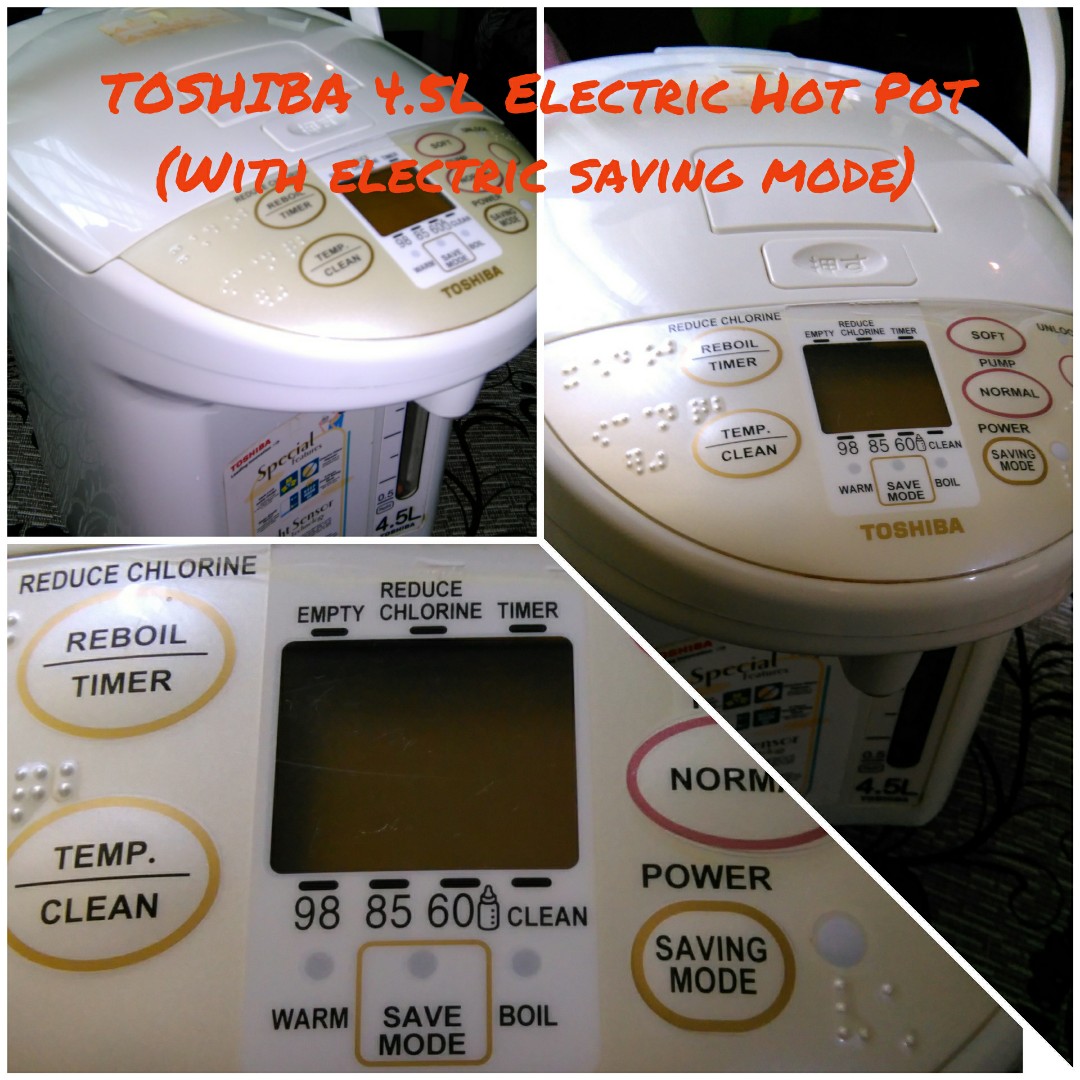 Toshiba 4.5L Digital Electric Pot with sensor jimat elektrik, TV & Home