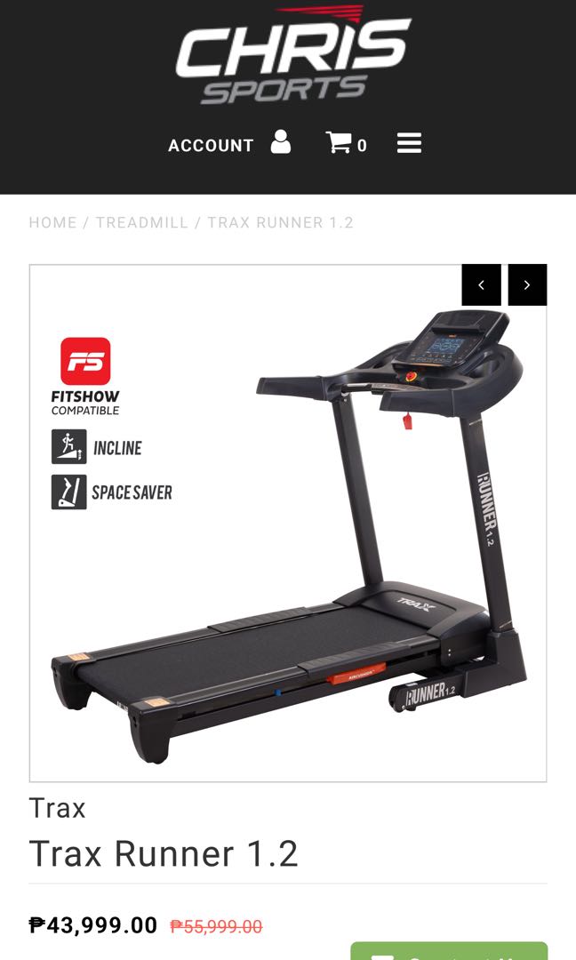 Treadmill Trax Runner 1.2, Sports Equipment, Exercise & Fitness