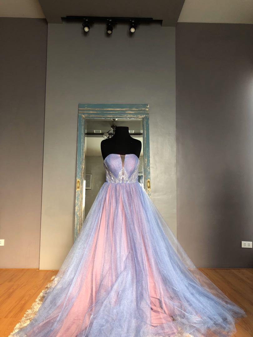 Two Tone Gown Women s Fashion Dresses Sets Evening dresses