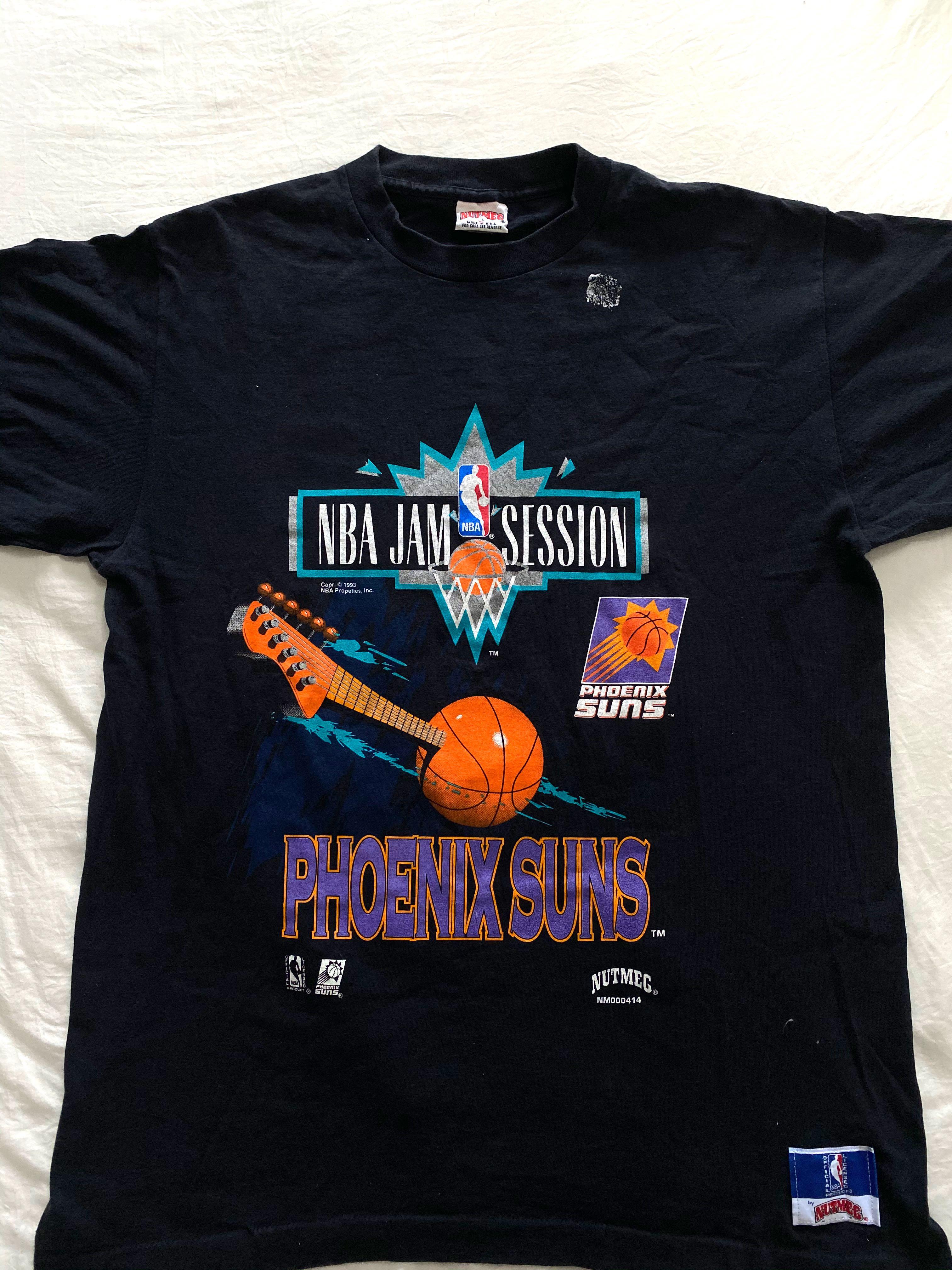 Vintage Phoenix Suns T Shirt Size Xl 90s Black Men S Fashion Tops Sets Tshirts Polo Shirts On Carousell