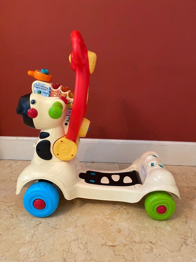 Vtech 3-in-1 Learning Zebra Scooter, Babies & Kids, Infant Playtime on ...