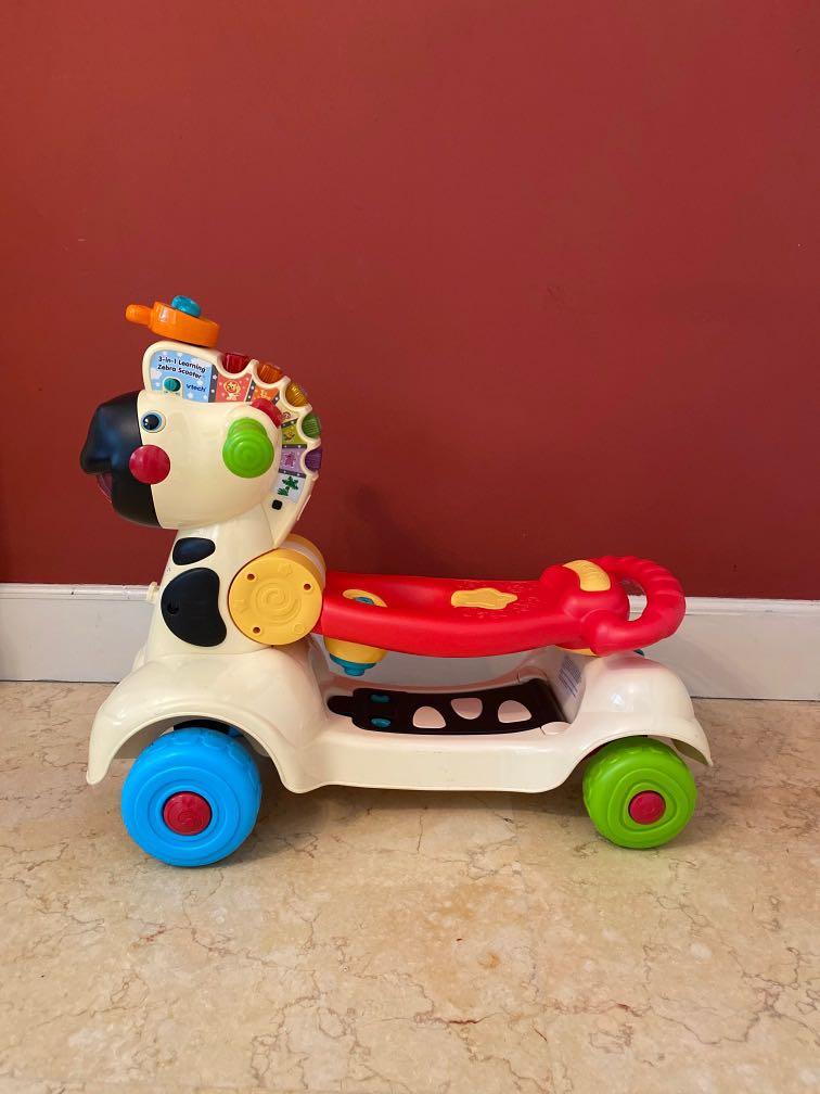 Vtech 3-in-1 Learning Zebra Scooter, Babies & Kids, Infant Playtime on ...