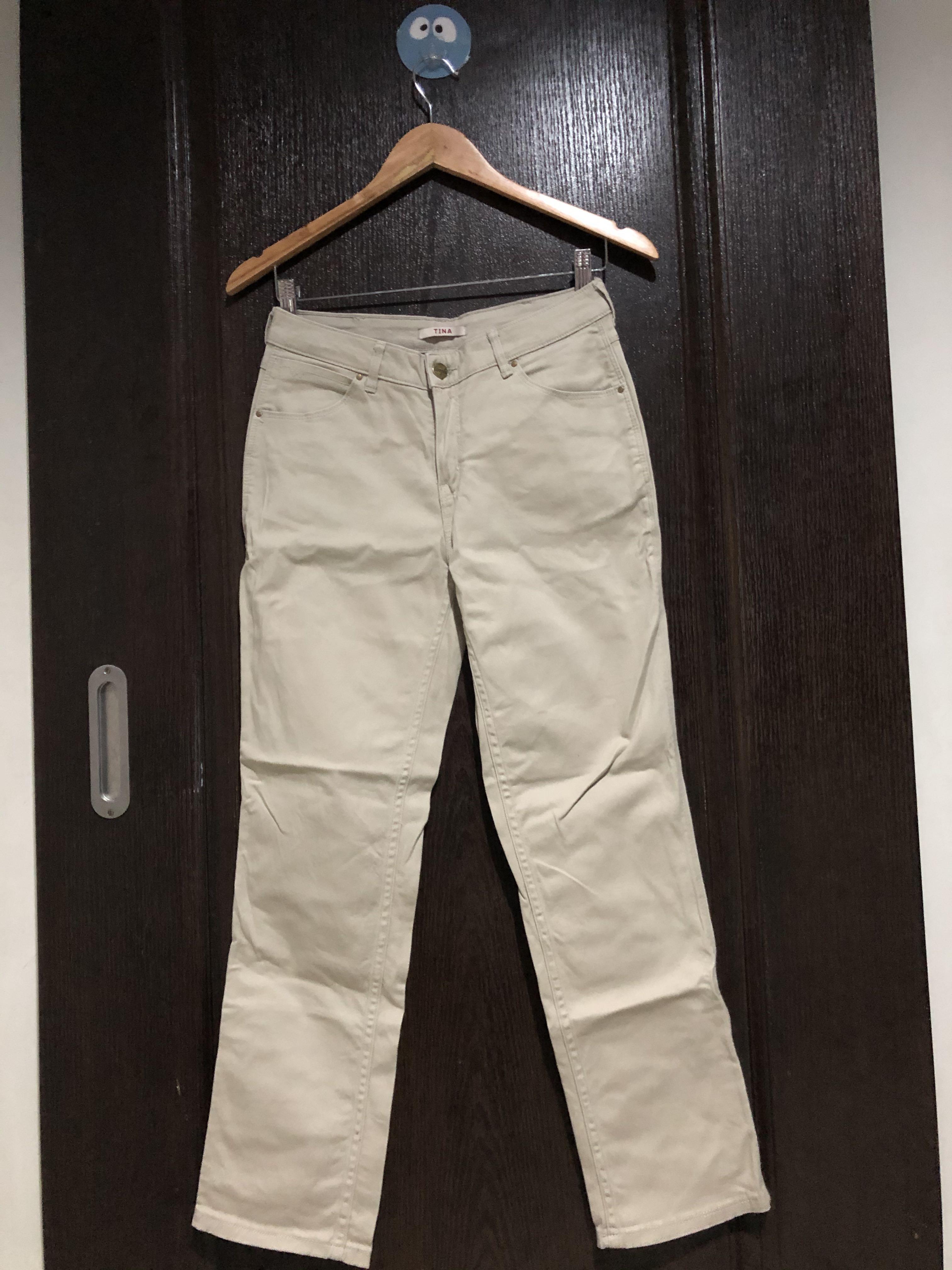 straight cut khaki pants
