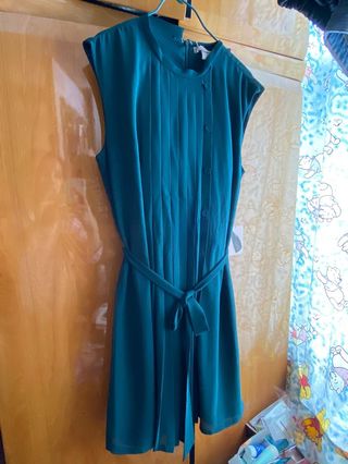 Forever 21 墨綠色無袖及膝裙64218456567554110