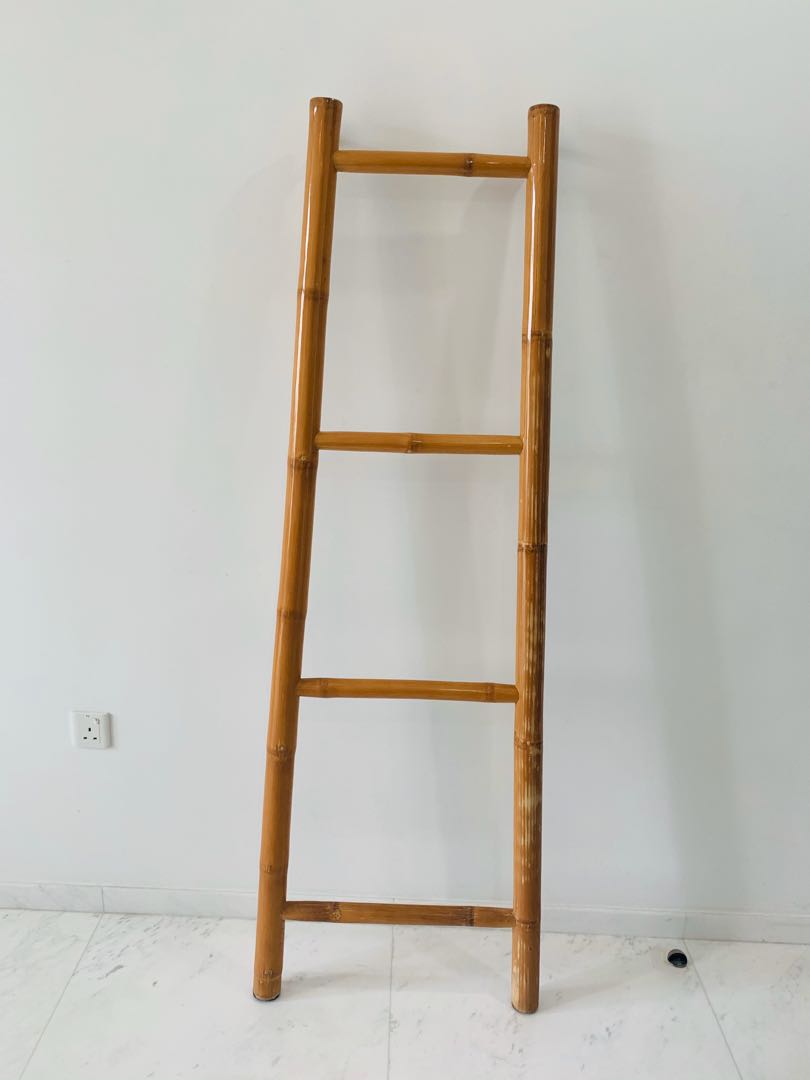 Bamboo ladder rack, Furniture & Home Living, Furniture, Shelves ...