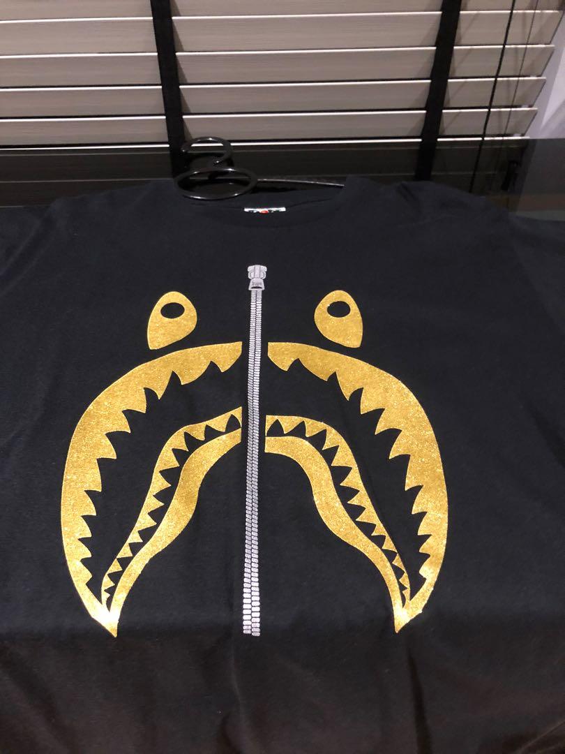 bape glitter shark tee
