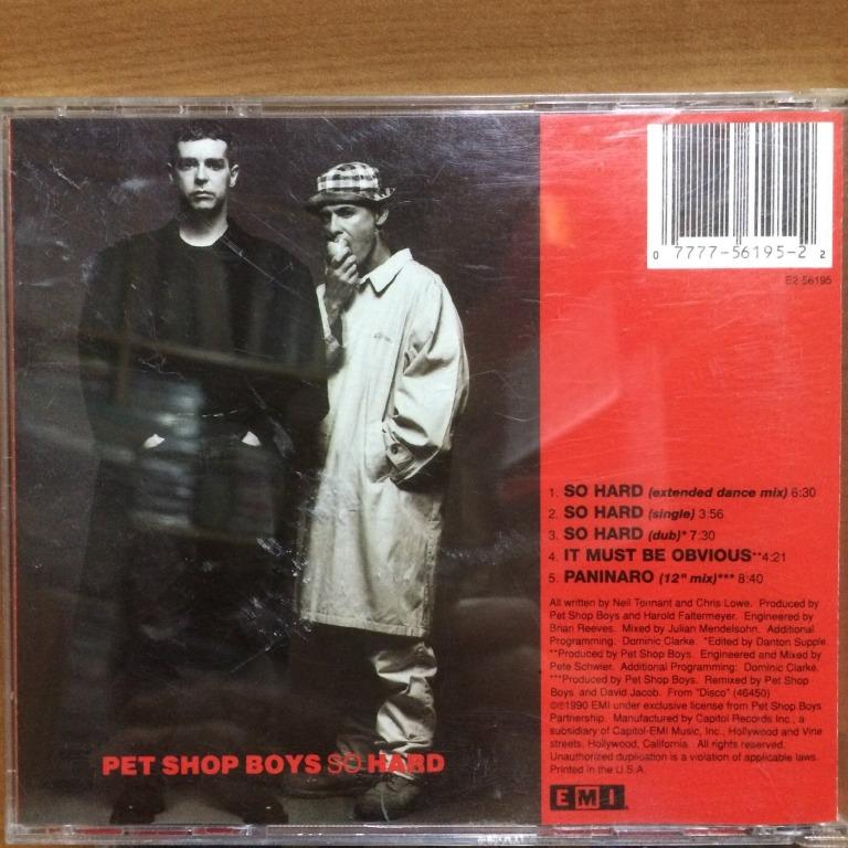 CD Pet Shop Boys So Hard (Extended Dance Mix) / So Hard (Single