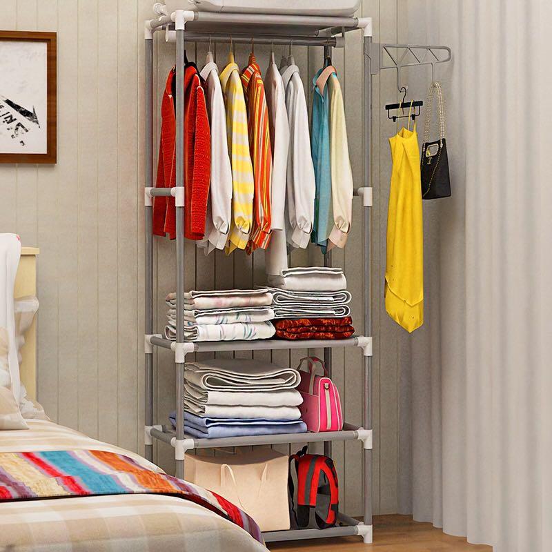 Clothes Rack With Hanger Portable Light Weight Furniture Shelves Drawers On Carousell