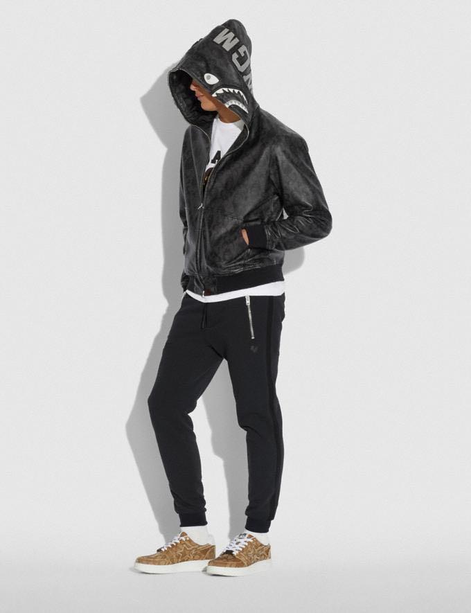 Bape Shark Bape X Coach Jacket Coach Leather Jacket Hoodie Coach X