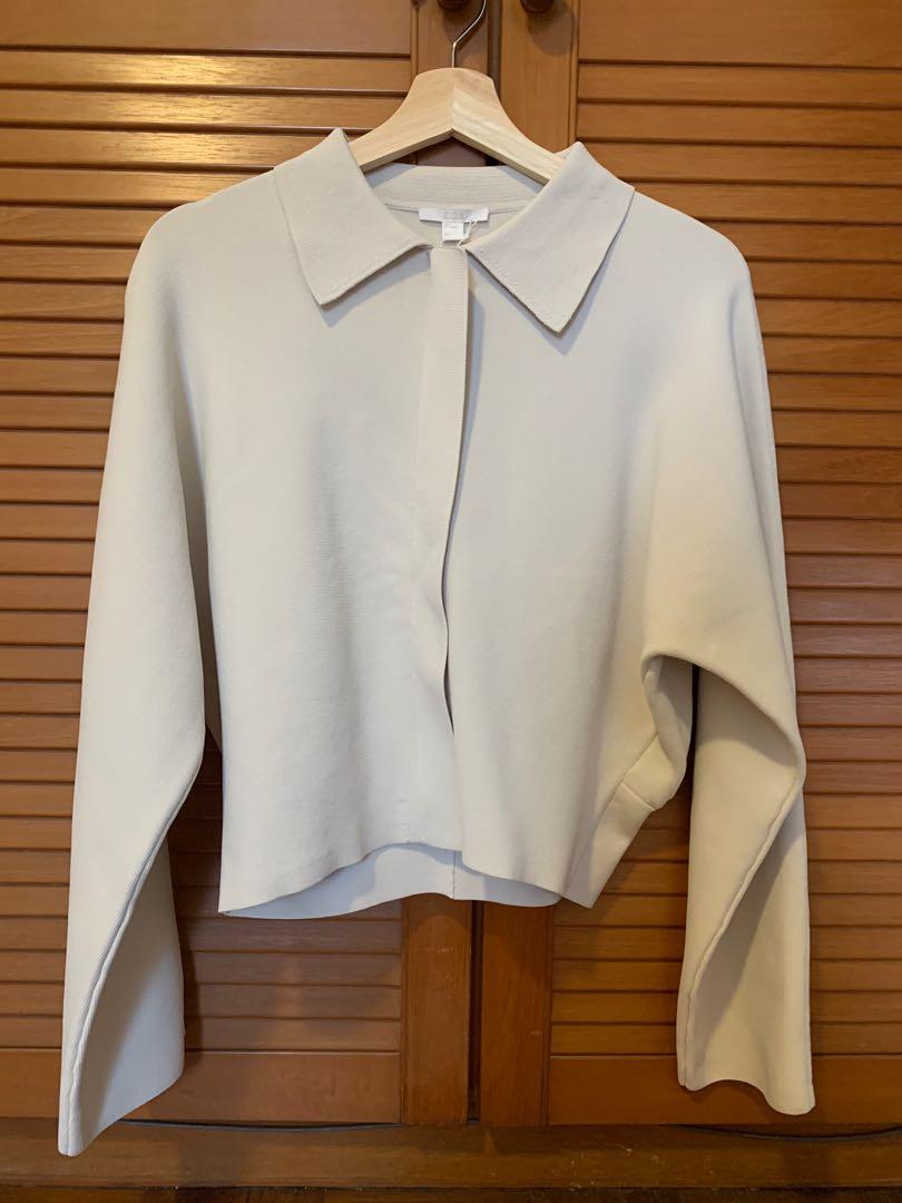 Cos knitted cropped jacket clearance